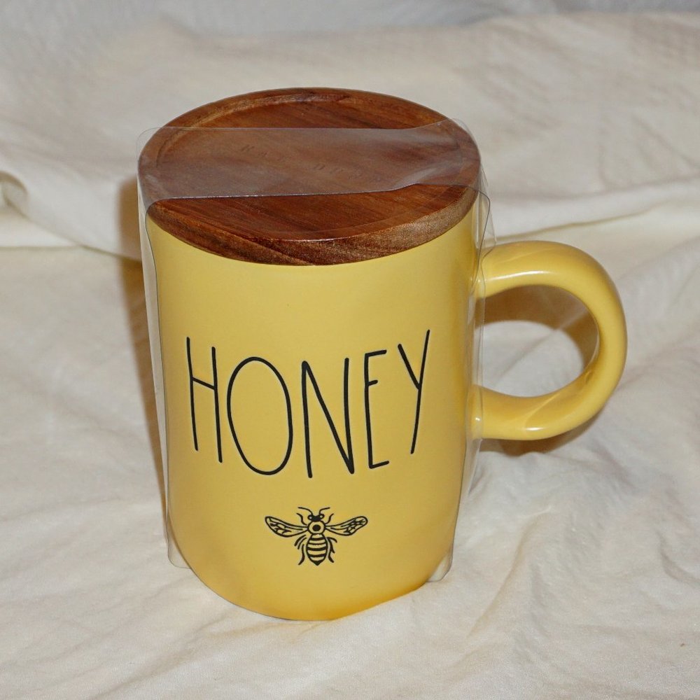 Rae Dunn "Honey Bee" Capped Mug